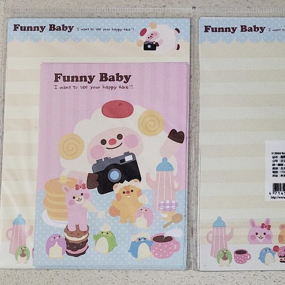 Funny Baby Kawaii animals and desserts letter set - Picture 1 of 2